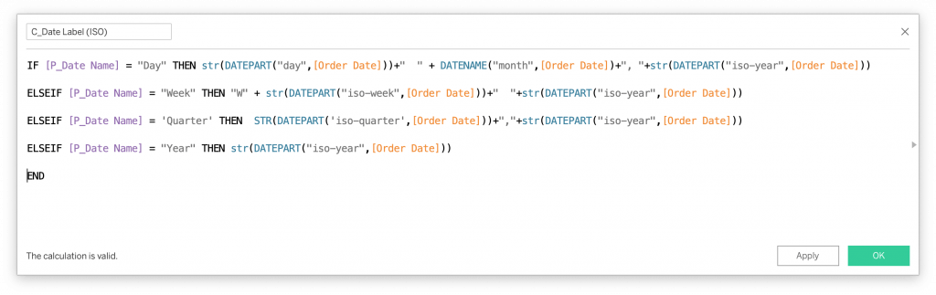 met Datepart en een parameter verfijnen of inzoomen