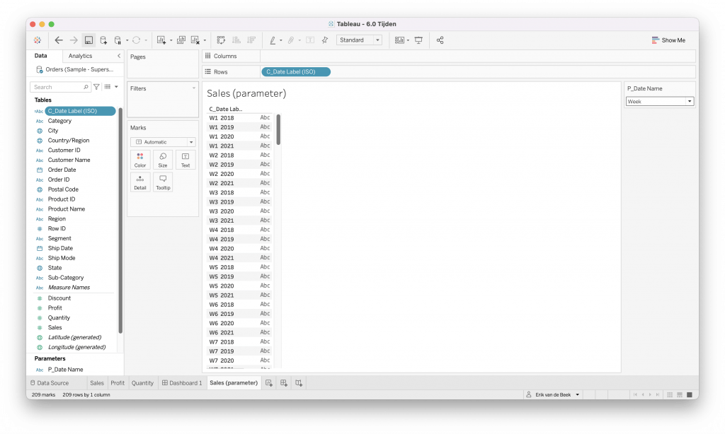 Tijdseenheden aanpassen met een parameter