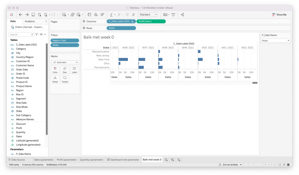 Stap 1 : Tijdseenheden met informatie onder elkaar