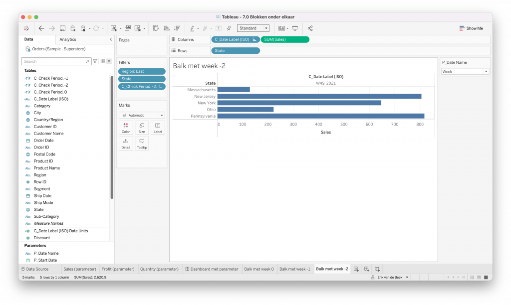 Tijdseenheden met informatie onder elkaar