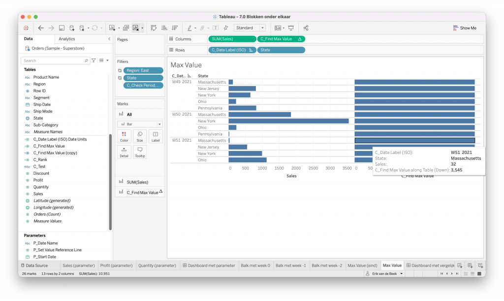 maximale waarde van meerdere worksheets