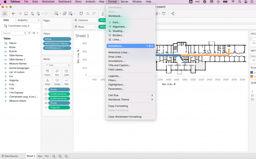 Hoe maak je het bewegend en met tijd?