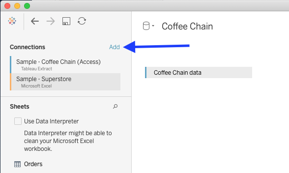 Blending Add DataConnection