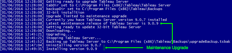 Tableau Server Maintenance Upgrade