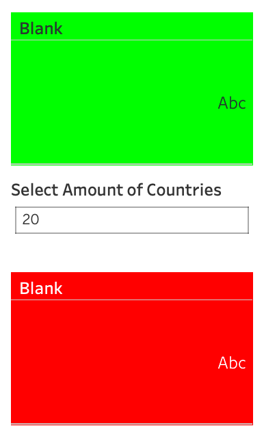 green and red blank sheets