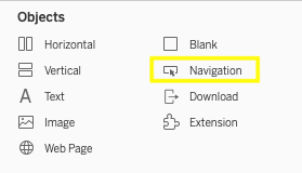 tableau navigation button