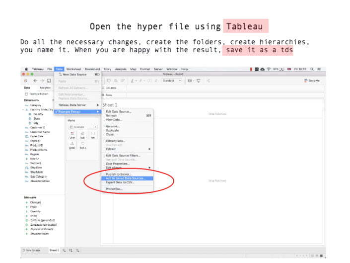 Create tdsx using Publish to Tableau Server tool Alteryx